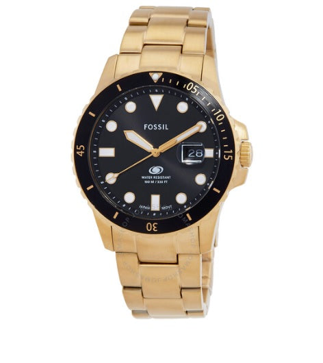 Fossil Blue Dive Quartz Black Dial Men's Watch