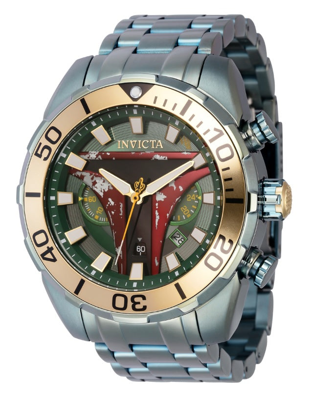 Invicta Star Wars Boba Fett Men's Watch - 50mm, Green (43584)