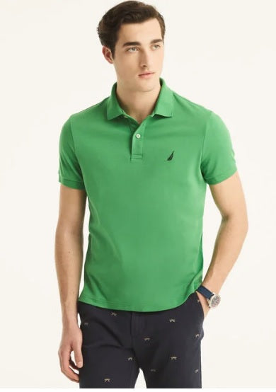 Slim Fit Interlock Deck Polo Nautica Verde