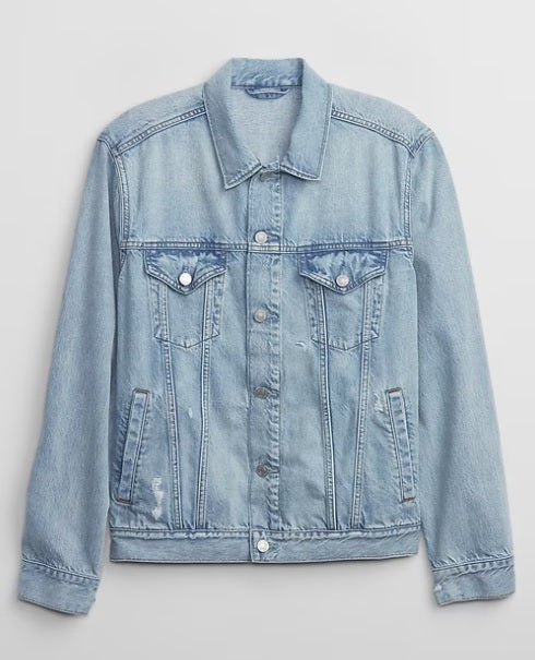 Icon Denim Jacket Gap Celeste