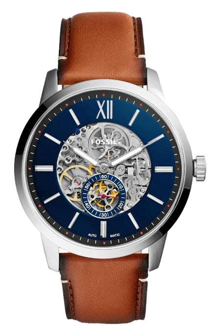Fossil Townsman Automatic Skeleton Blue Dial Men's Watch