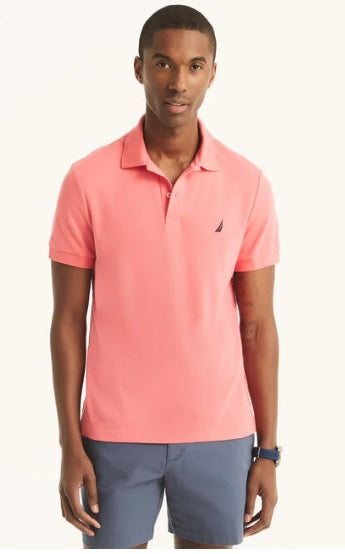 Slim Fit Interlock Deck Polo Nautica Rosa