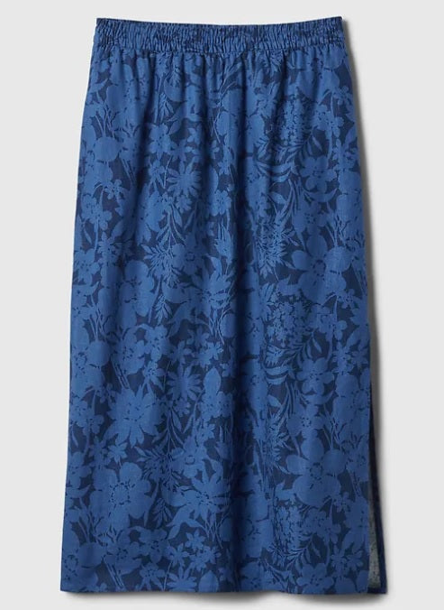 Falda Lencero Gap Azul Floral