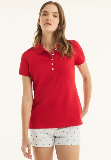 Polo de Cubierta Nautica Roja