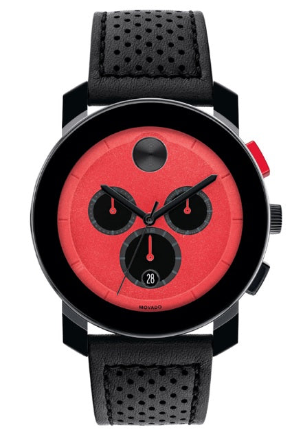 Movado Bold Chronograph Quartz Red Dial Men's Watch