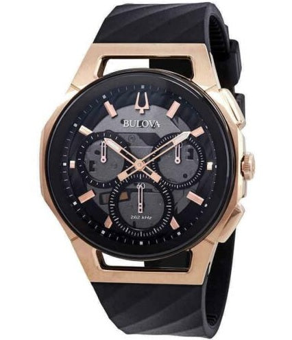 Bulova Curv Chronograph Black Dial Men's Watch