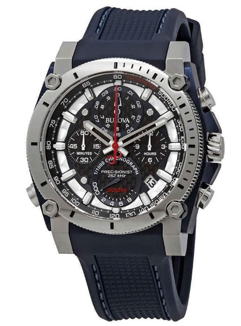 Bulova Precisionist Chronograph Black Carbon Dial Men's Watch