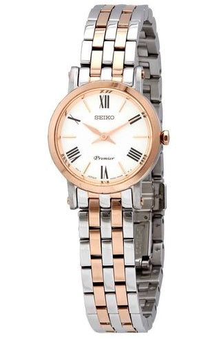 Seiko Premier Quartz Rose Dial Ladies Watch