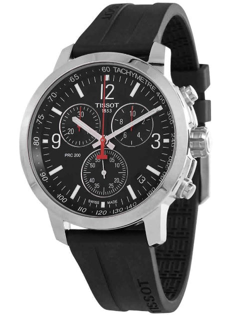 TISSOT PRC 200 Chronograph Quartz Black Dial Men's Watch